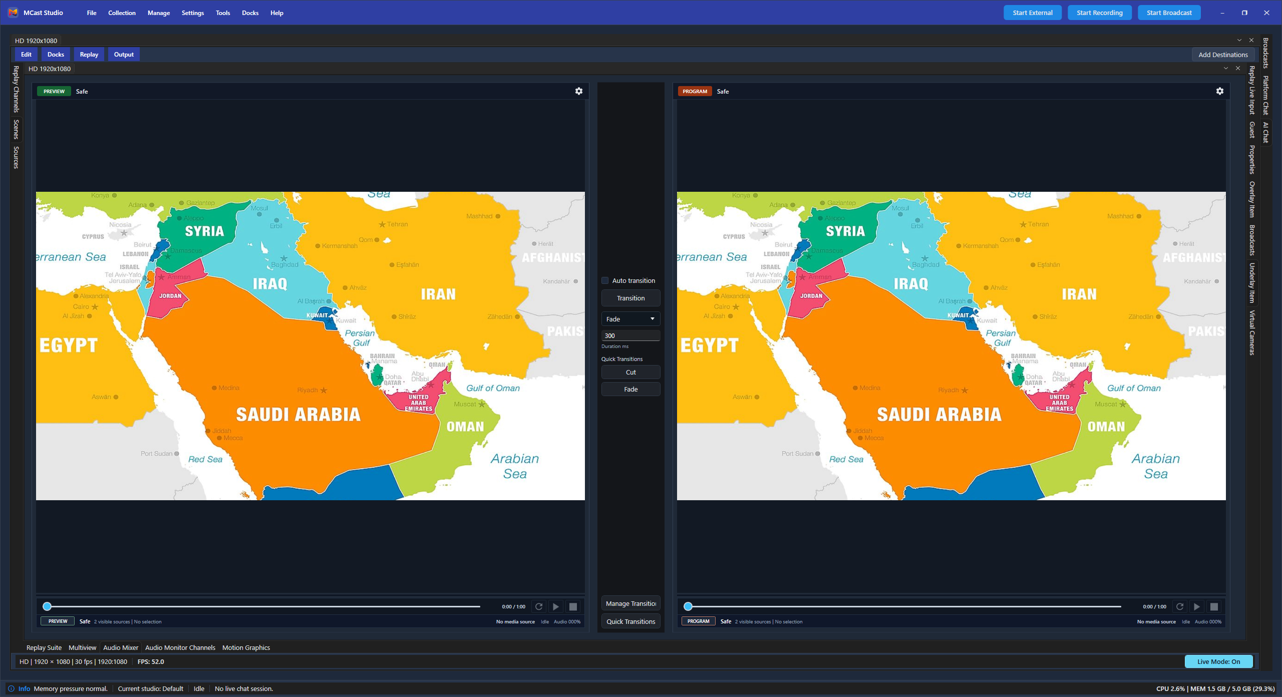 MCast Studio feature overview screenshot